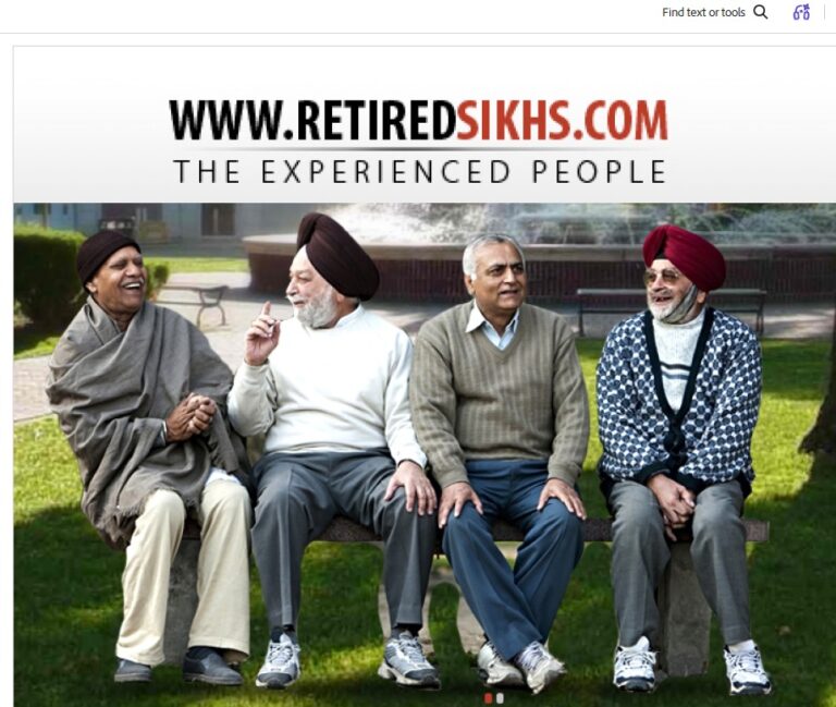 RetiredSikhs.com — Purpose, Dignity & Opportunity After Retirement for Retired Sikhs